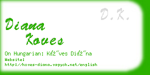 diana koves business card